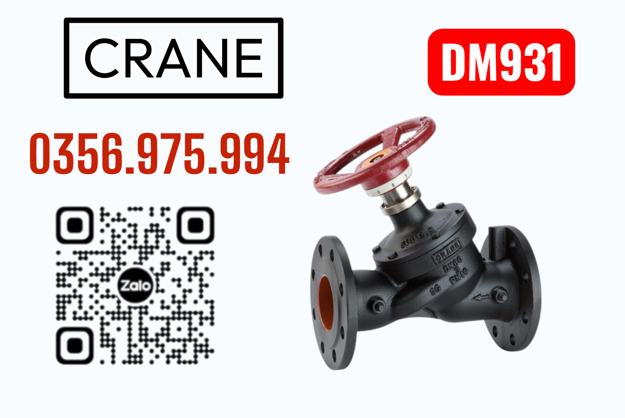 1. Van cân bằng Crane DM921 DN65 đến DN300 4 Van crane, van cân bằng crane, balancing valve crane, đại lý van crane, crane D931, DM931 Crane,