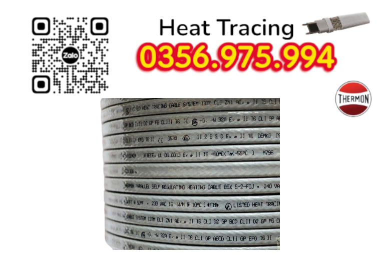 dây gia nhiệt thermon, htsx 20-2 oj, bsx 10 -2 oj, ksx 15-2 oj, Electric heat tracing, Self Regulaing Heating Cables Thermon, Heat Trace, Heat tracing, dây điện trở nhiệt, cáp sấy, cáp sưởi,