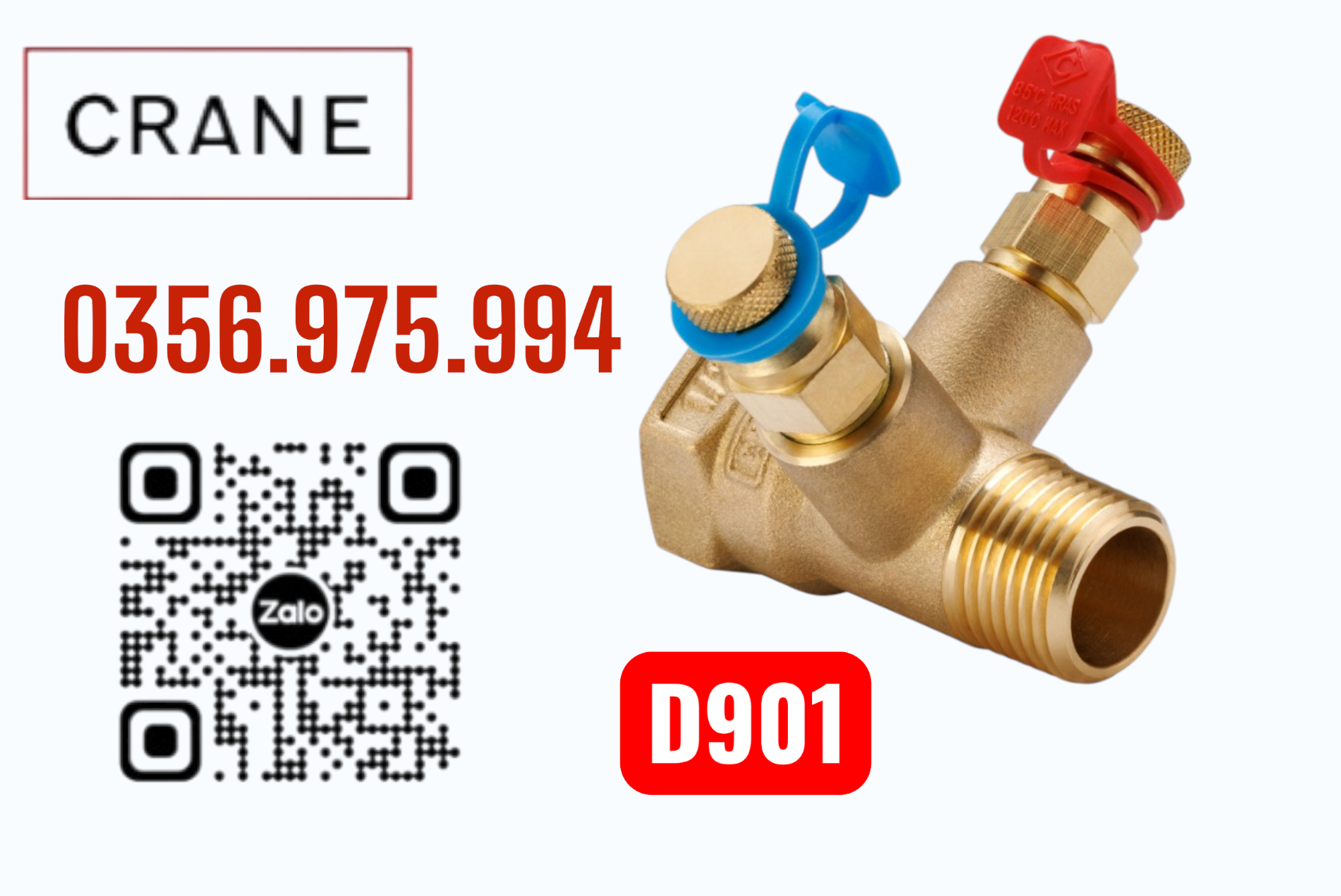 Van Cân Bằng Crane D901 – Giải Pháp Cân Bằng Lưu Lượng Chính Xác Cho Hệ HVAC