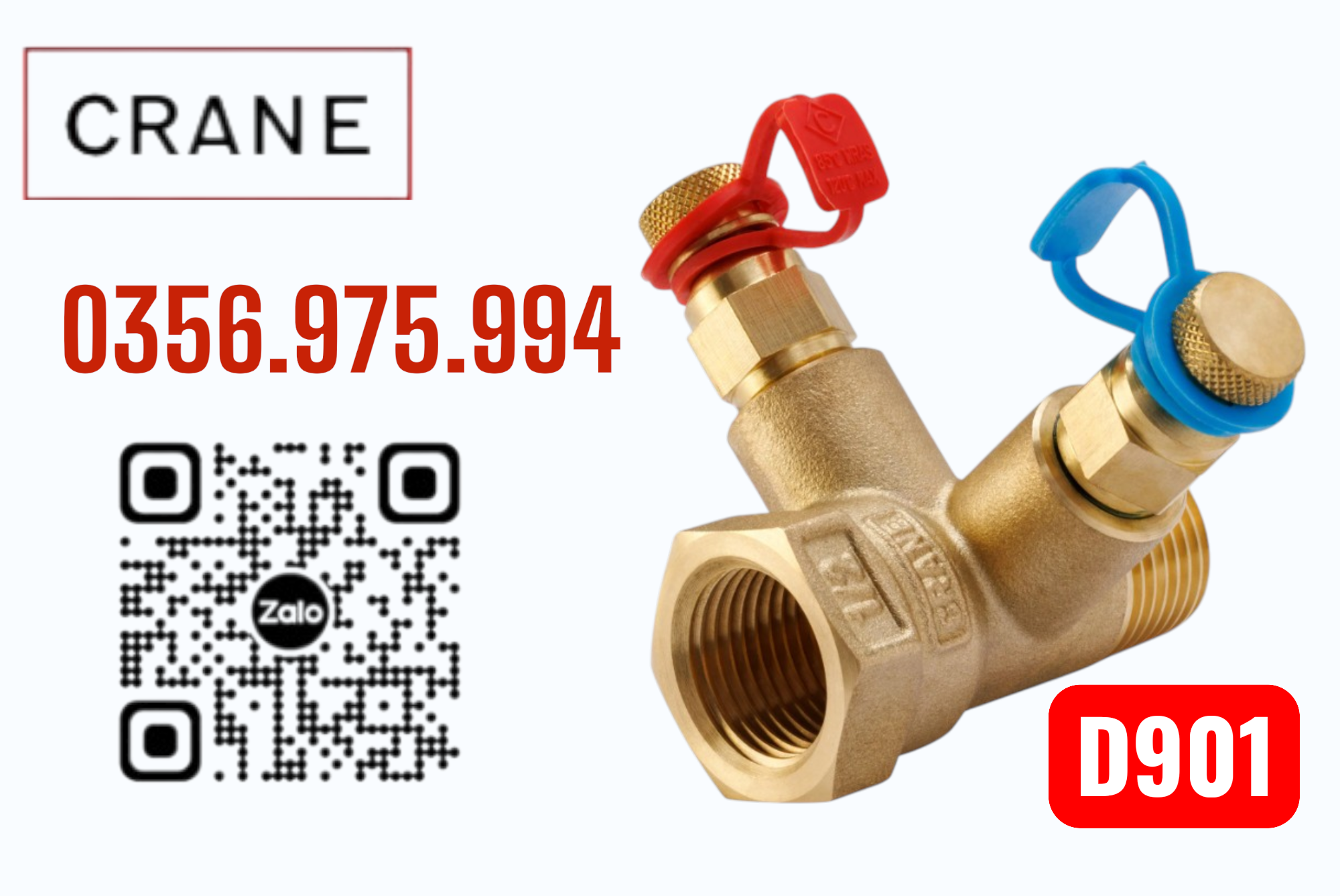 Van crane, van cân bằng crane, balancing valve crane, đại lý van crane, 1. Van PICV Crane D931, D901UK - Van Cân Bằng HVAC 