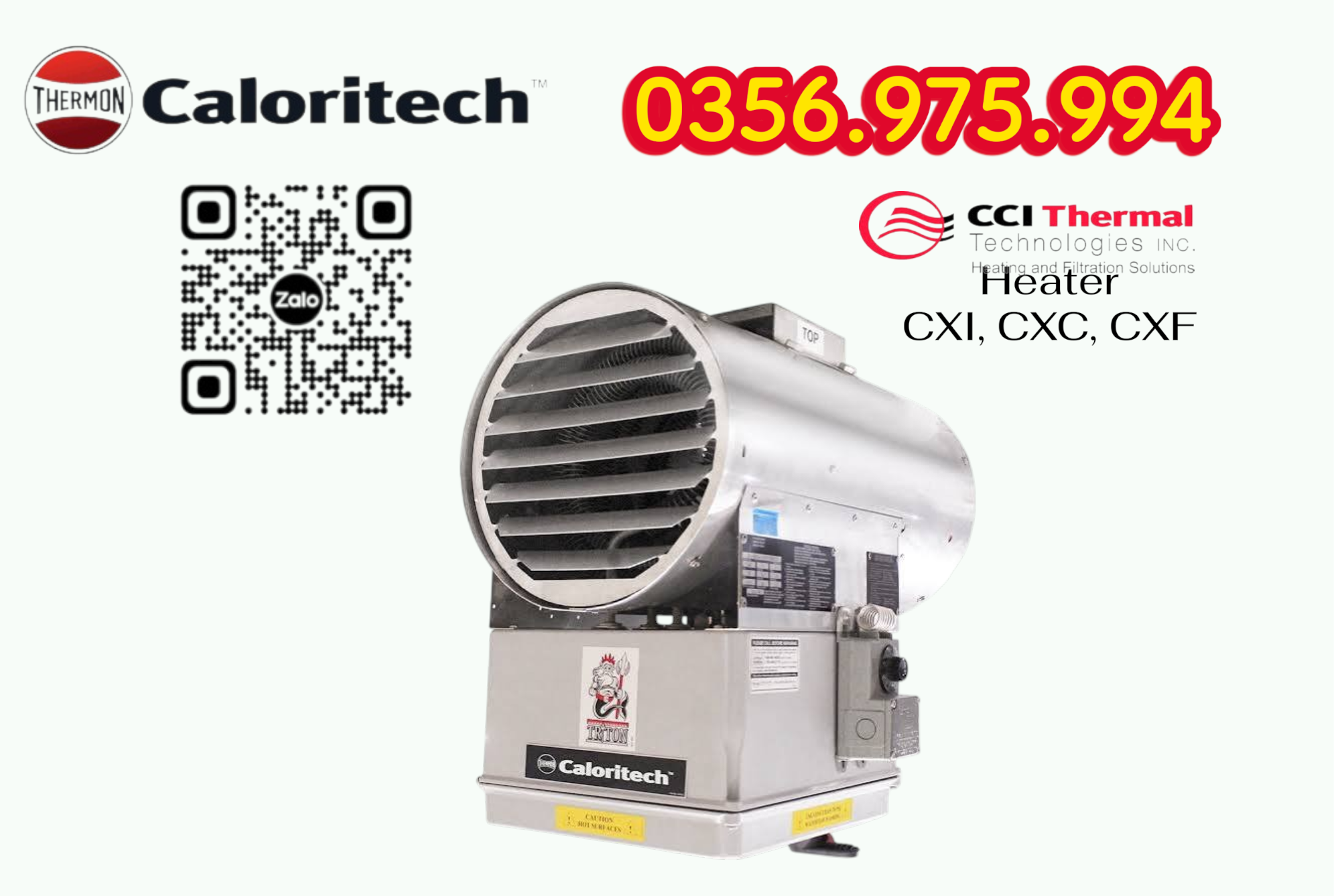 Electric Heater CXI, CXC, HEater Caloritech CXF, Heater lắp cho giàn khoan Đại hùng 9