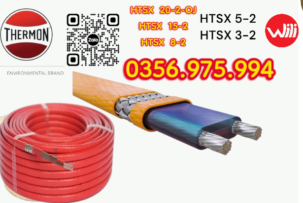 HTSX 20-2 Thermon Chịu Nhiệt Đến 250°C | Cáp Gia Nhiệt Heat Tracing 1 HTSX 20-2 THERMON 12